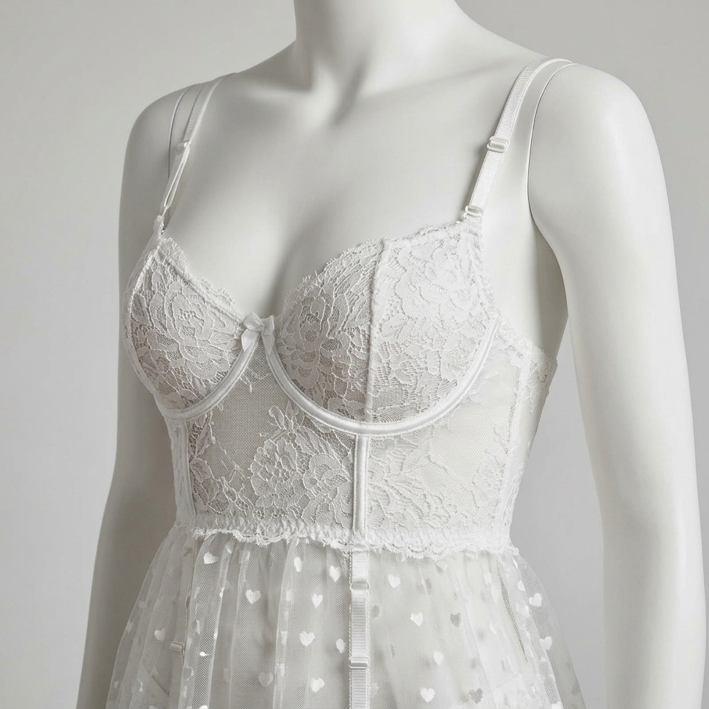 Women's White Lace Lingerie Se - Babydoll Chemise Night review and price